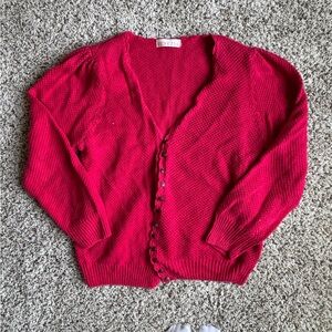 Vintage Red Cardigan